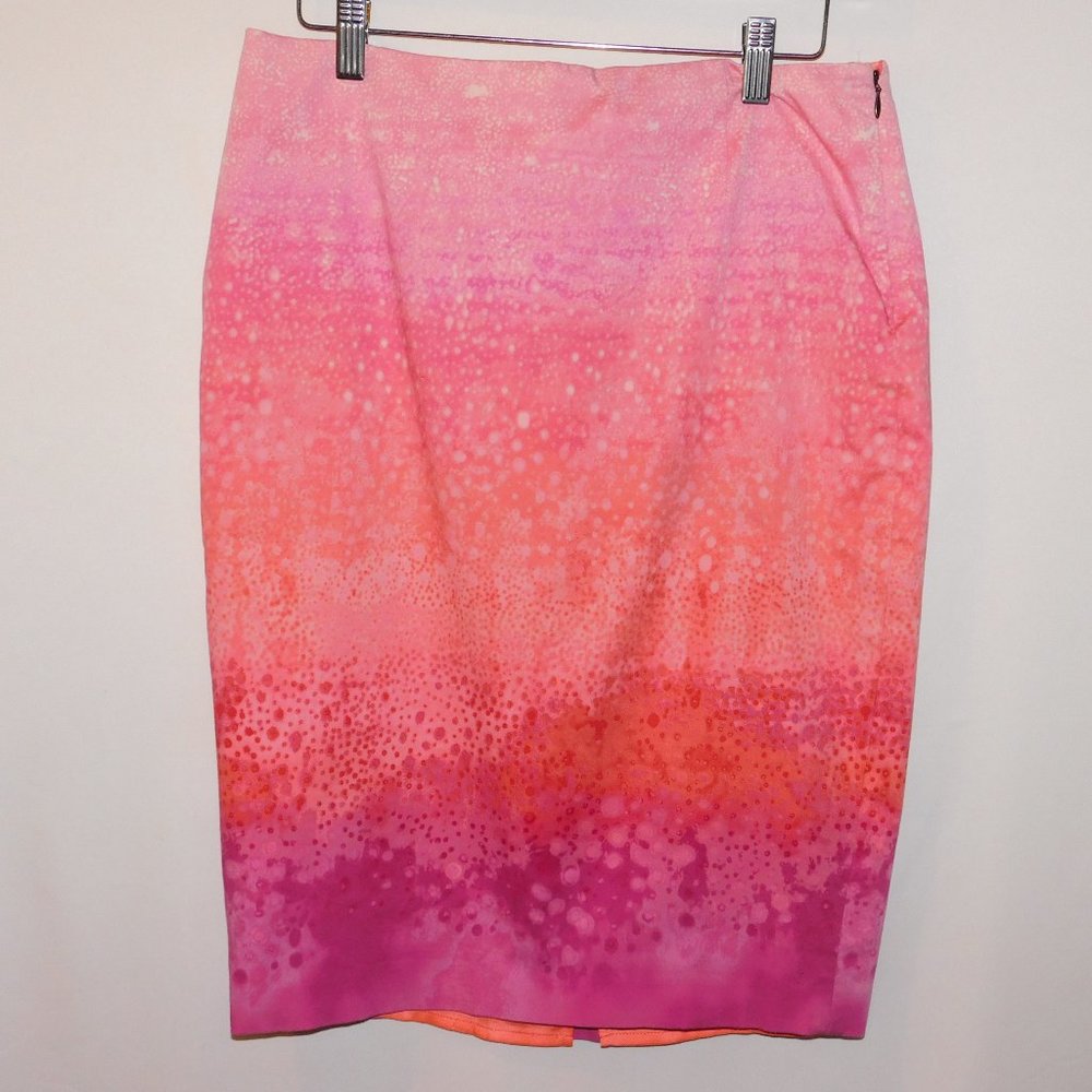 Elie Tahari Penelope Pencil Skirt Pink Bloom Size 4